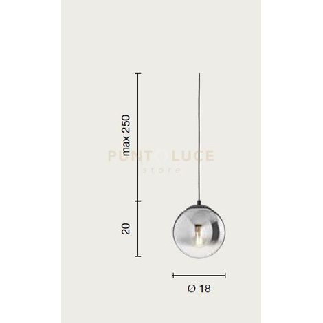 SOSPENSIONE BALU-2, 1 LUCE ORO ATTACCO E27 D.18CM H.20CM