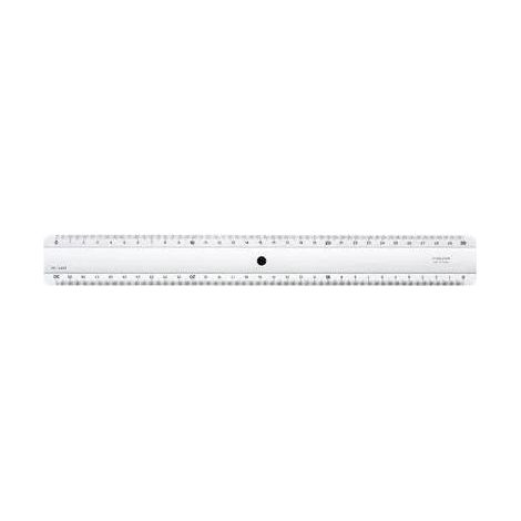 Minerva Riga Triplo Decimetro Trasparente 30 cm