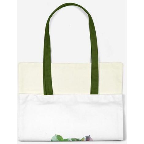Sac shopping - Bonamaison TRGCTBG104703 - Coton - Vert - 34 x 40 cm (1/4)