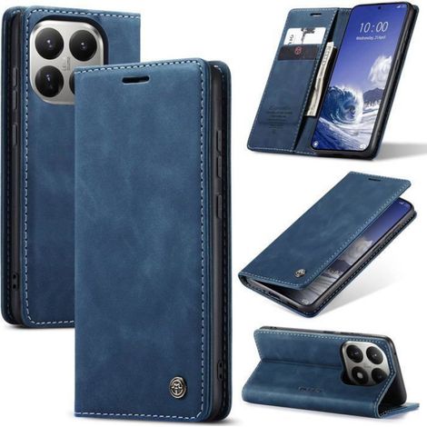 Coque Flip - Cuir Synthétique TPU - Support Réglable - Portefeuille Intégré 2 Cartes 1 Pochette Monnaie - Fermeture Magnétique - Protection Complète Appareil Photo Surélevé - Pour Xiaomi 15T 5G - 1 Pi (1/5)