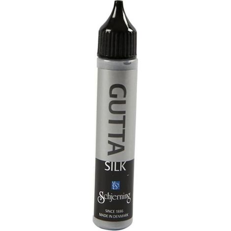 Gutta pour peinture sur soie - Argenté - 30 ml