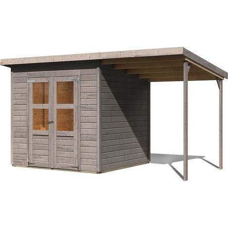 GH Merseburg 4 212x214x219cm mit Anbaudach vorvergraut
