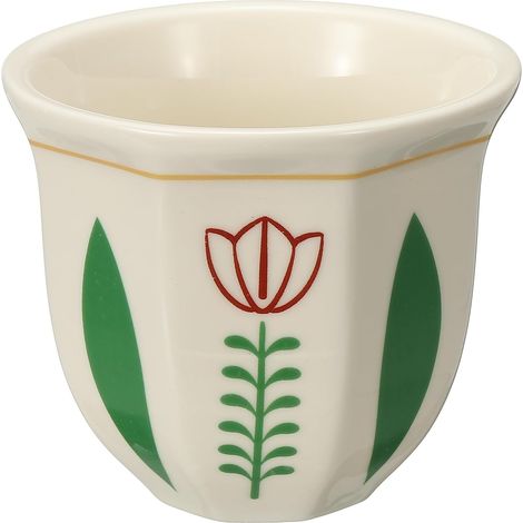 Tasse à café arabe en céramique de 250 ml - Tasse à café expresso pour latte, cappuccino, lait, bureau, maison, fête, cadeau (blanc/vert, style I) (1/5)