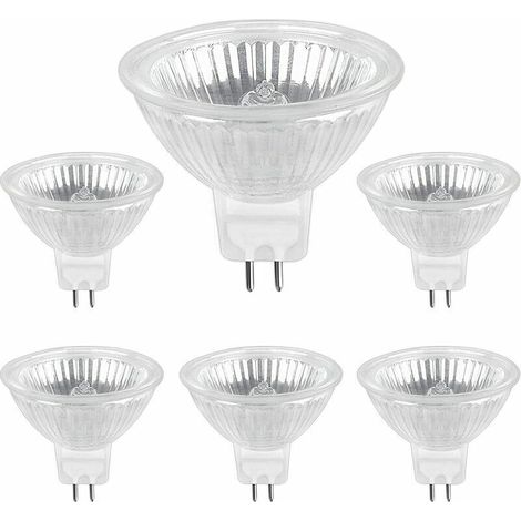 Lampadina alogena Tigrezy GU5.3 50W 12V, 800lm bianco caldo 2700K dimmerabile, lampadina spot alogena MR16, 6 pezzi (1/4)