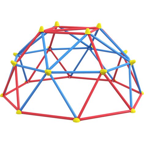 Outsunny Struttura per Arrampicata Bambini 3-8 Anni in Metallo Ø183x90cm