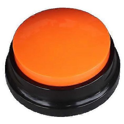 Bouton de communication pour animaux de compagnie Yaju, haut-parleur pour chien, jouet parlant et enregistreur sonore (1 paquet), orange (1/4)