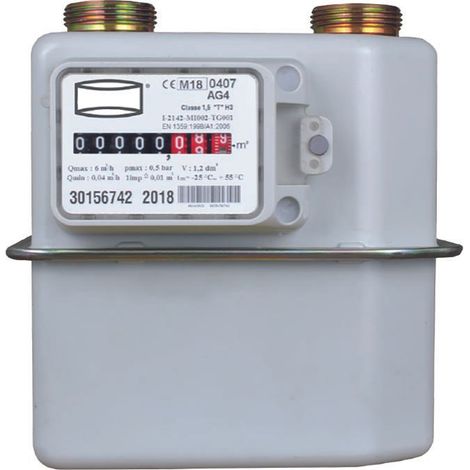 Ferrari Srl – Compteur de gaz fiscal à membrane – Haute précision de mesure – Sécurité contre la fraude – Plage de mesure 0,016 ÷ 6 m³/h