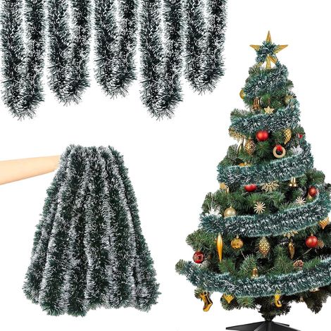 5pcs Guirlande Noel, Guirlande Sapin, Guirlande Sapin Noel Artificiel, Guirlande Verte Noel 2 cm, Suspendue Ornement Guirlandes de Noel, Approprié Décoration de Fête de Noël (B) (1/5)