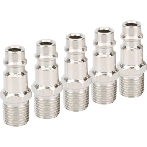 Lot de 5 connecteurs pneumatiques de type européen, accessoires pour compresseurs d'air industriels (1/5)