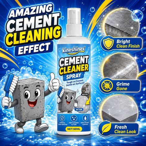 KineShineX Powerful Cement Cleaning Spray dringt tief ein und löst hartnäckige Flecken auf verschiedenen harten Steinoberflächen. (1/5)