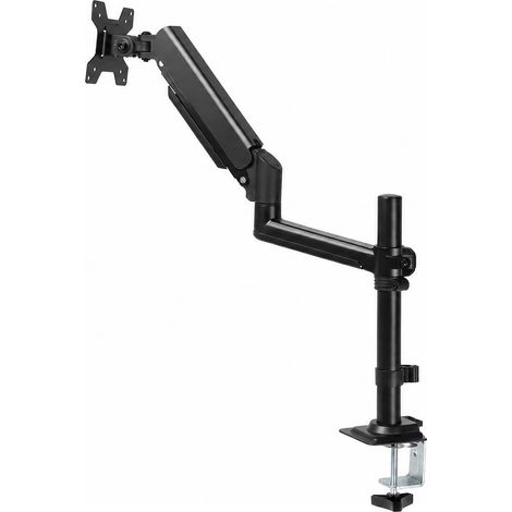 Levede Single Monitor Arm Adjustable Desk Mount with Cable Management Black (1/5)