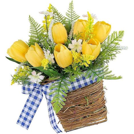 Décorations de porte suspendues en forme de plante ou de fleur artificielle (1/5)