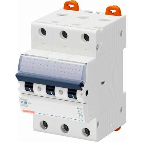 Gewiss LEITUNGSSCHUTZSCHALTER - MT 60 - 3P CHARAKTERISTIK C 10A - 3 TE, GW92066