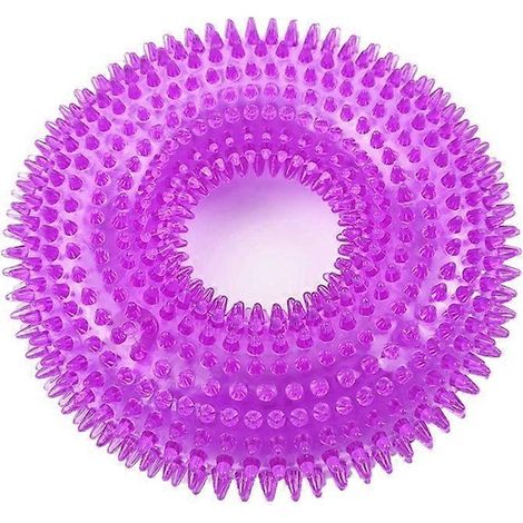 Squeak Thorny-Donut Hundekauspielzeug mit Quietscher, ideal für aggressive Kauer, robustes und langlebiges Spielzeug.