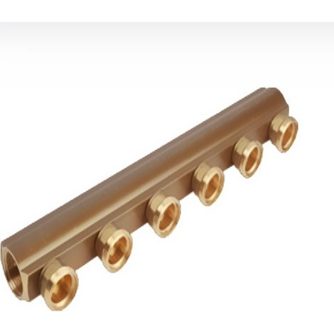 Collettore di distribuzione 1 1/4"x18/8 in ottone Giacomini R551SY048