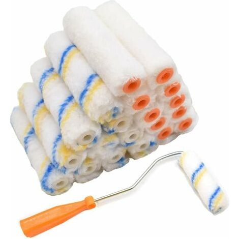 Mini Paint Rollers, 20 Pieces Small Paint Roller Brush Mini Paint Sleeve for Home Decoration Wall Floor Garden Ceiling Door (1/4)