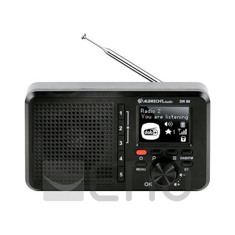 Albrecht DR 86 Tischradio DAB+, UKW wiederaufladbar Schwarz
