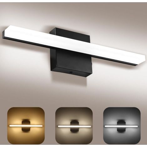 Applique murale pour miroir de salle de bain - 40 cm, 3000-6000 K, avec réglage de la température de couleur, lampe LED pour miroir, abat-jour en acrylique, économique et durable, pour une ambiance ch (1/4)