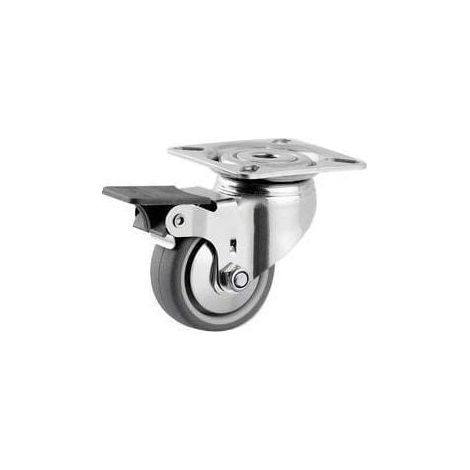 Roulettes pivotantes en acier inoxydable à platine de fixation TENTE 7475PJH050P40 (1/4)