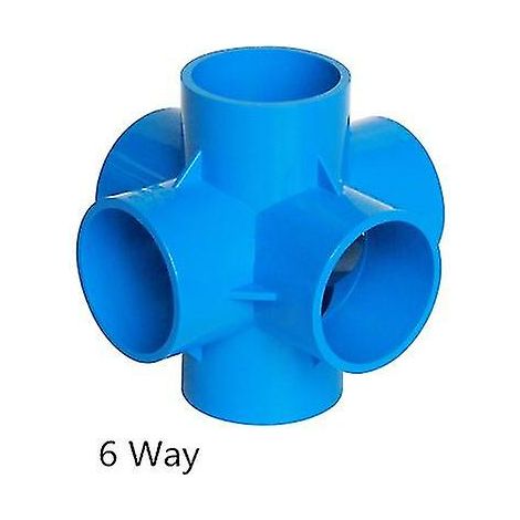 Raccords de tuyau PVC 3, 4, 5 et 6 voies, répartiteur de tuyau 20-50 mm, adaptateur de connexion pour tuyau d'arrosage, raccord pour étagère DIY 25 mm, 6 voies, 8