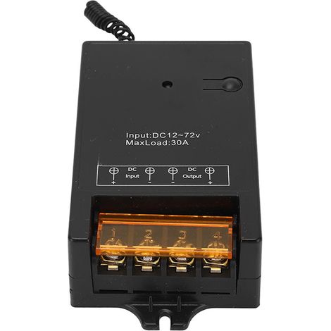 Interrupteur à distance sans fil pour relais automobile 30 A, interrupteur principal d'alimentation, relais automobile 12 V-72 V (1/5)