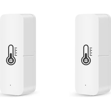 Set mit 2 Tuya WLAN-fähigen, batteriebetriebenen Temperatur- und Feuchtigkeitssensoren für optimale Sicherheit mit Tuya Smart Life