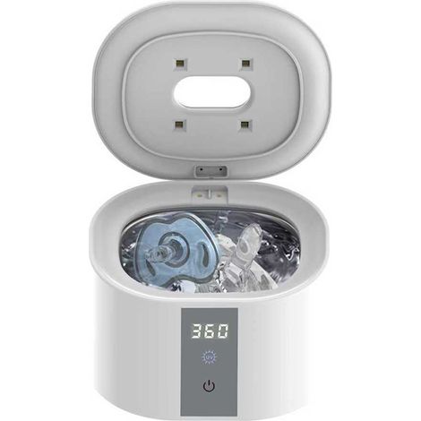 Nettoyeur à Ultrasons avec Stérilisation UV pour Bijoux, Colliers, Bagues et Sucettes - Nettoyage en Profondeur des Gouttières Invisibles et Accessoires Dentaires, Cadeau Idéal-lsw (1/5)