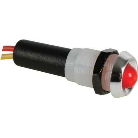 Voyant Led - 5 V Dc - Rouge - Diametre 10 Mm - Montage Par Ecrou - 1 Unite (1/2)