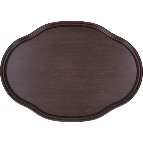 Serviertablett aus Bambus, Erfrischungsteller, Teetablett, Walnussfarbe, Couchtisch, Küche, Wohnzimmer.