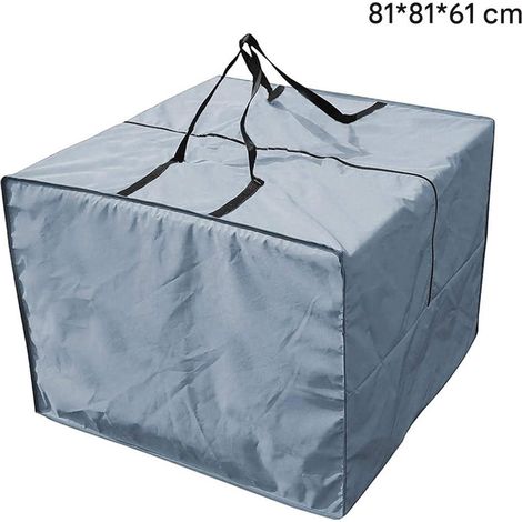 Sac de rangement pour coussins imperméable, sac de rangement pour décoration de noël, pour coussins de meubles de patio extérieur, 1 pièce, gris/vert (1/5)