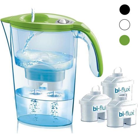 Jarra purificadora de agua LAICA 2,3 litros verde + 2 filtros (1/4)