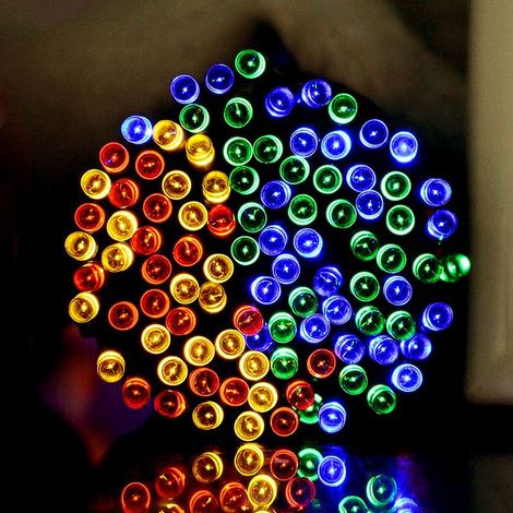 30 m Lichterkette, 200 LEDs, 8 Beleuchtungsmodi, ideal für Garten, Pavillon, Terrasse, Hof, Außenzaundekoration, Niedervolt-Modell, 300 LEDs, 8 Funktionen (mehrfarbig) (1/5)