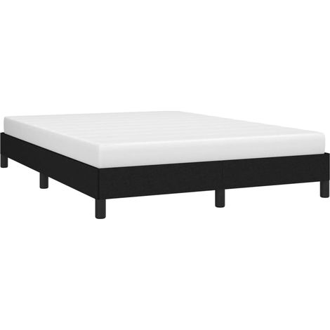 Cadre de lit sans matelas noir 140x200 cm tissu vidaXL (1/5)
