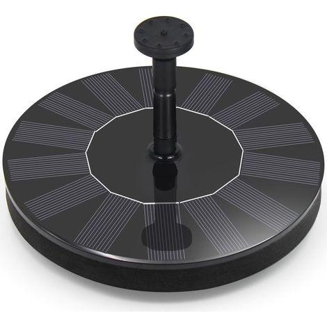 Fontaine solaire flottante d'extérieur avec pompe solaire 3,5 W et buse double couche, idéale pour abreuvoir à oiseaux, bassin, piscine, terrasse et jardin.