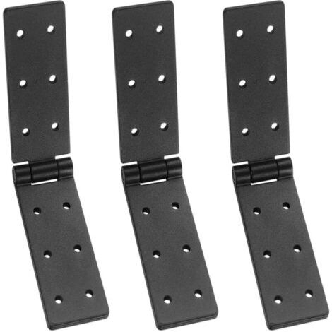 Cerniere a 3 pezzi per ante di armadi, cerniere per mobili, cerniere piatte, cerniere di protezione per ante di cassetti, cerniere per ante di armadi, adatte per porte in legno, porte da giardino, cas (1/4)