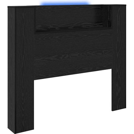 Maison Exclusive - Testiera Letto Rovere Nero Legno ingegnerizzato