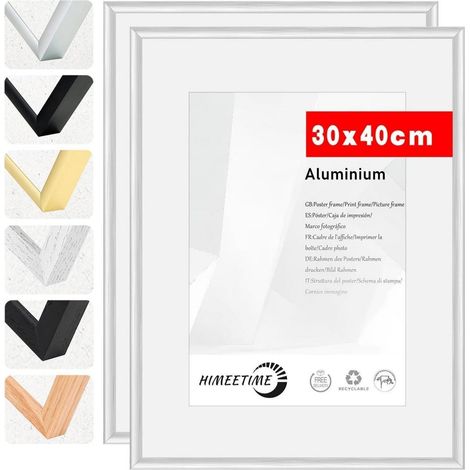 Bilderrahmen 30x40 2er Aluminium Silber Alu Silber 30x40cm 2x (1/5)
