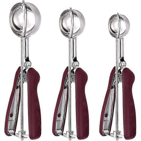 Biscuit scoop pour pâtisserie ensemble de 3 glaçons cream scoop acier inoxydable (1/5)