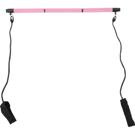 3 sections barre de Pilates barre de yoga musculation entraînement à domicile corde de tirage équipement de fitness rose (1/5)