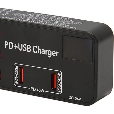 Station de charge rapide Mini PD à 5 ports USB pour ordinateurs portables et smartphones (prise australienne 100-240 V). Compatible avec les appareils de charge rapide. (1/5)