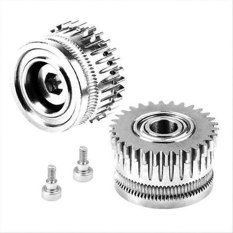 2 Stück Extruderzubehör für K1, K1C und K1 Max: Filamentzahnrad aus Metall, 3D-Druckerzubehör, zwei Zahnräder (1/5)