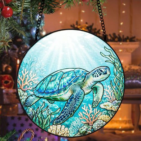 Suspension vitrail papillon attrape-soleil 25 cm décoration fenêtre cadeau intérieur (1/5)