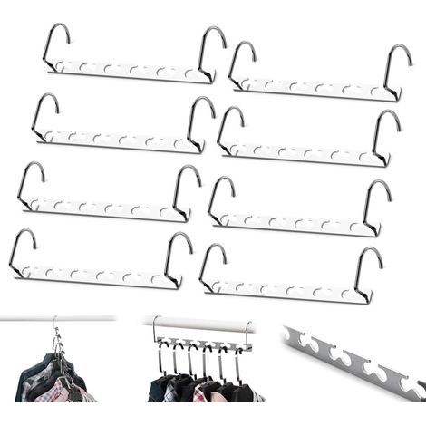 Lot de 8 Cintre Gain de Place, Cintre Magique Organisateur de Cintre Rangement et Organisation pour Vêtements Gain de Place dans Les Placards (1/5)