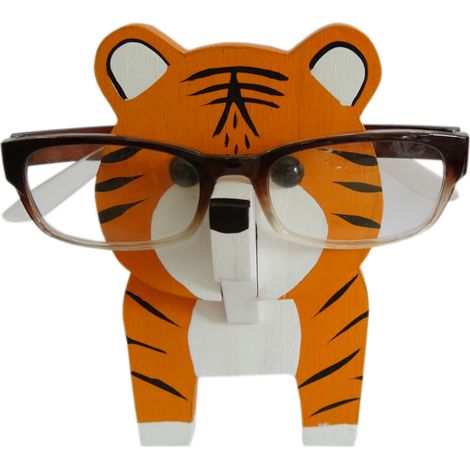 Montures de lunettes en bois en forme d'animaux, présentoirs à lunettes de soleil, décorations pour table de chevet/maison/bureau, cadeaux de Noël, de Nouvel An et d'affaires, convenant aux hommes et (1/5)