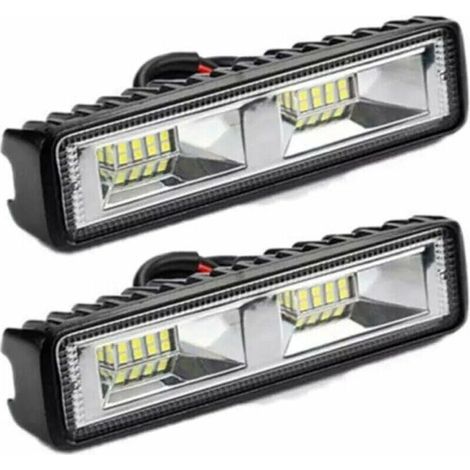 fari da lavoro a LED da 12V 24V, 16 LED, 48W, fari da lavoro fuoristrada, impermeabili IP67, per trattore, moto, auto, camion, ATV, SUV (48W)