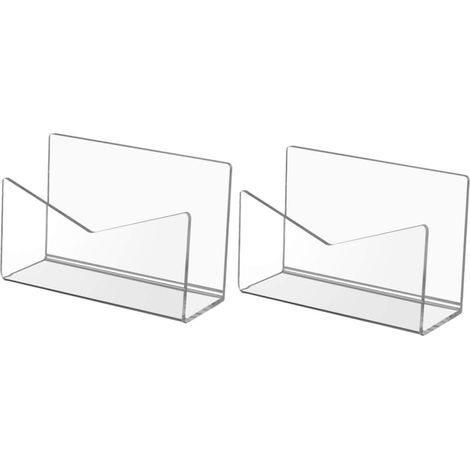 Estante para cartas, 2 piezas, revistero, archivador de mesa, organizador de archivos de escritorio (1/5)