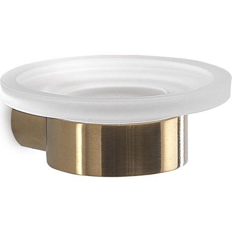 Portasapone da muro in ottone e Cromall PI11 Gedy serie PIRENEI Oro Matt (1/2)