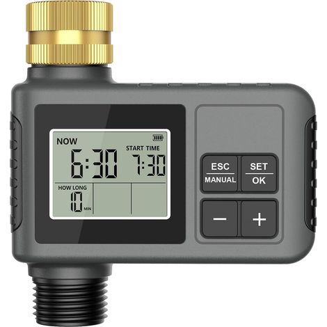 1 Programmateur Arrosage, Écran LCD, Fonction Retard Pluie, Minuterie Jardin, Système Goutte-à-Goutte, Extérieur (1/5)