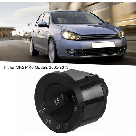 Interrupteur de phares chromé noir pour Volkswagen MK5 MK6 1K0941431N (1/5)