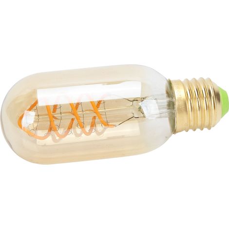 Vintage E27 4W LED-Lampe, spiralförmiger Doppelfaden, flexibel, warmweißes Licht, 220V, Gold (1/5)